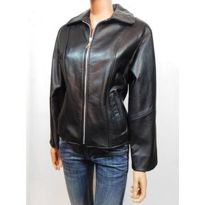 NEW Tibca Black Leather Jacket Size S  Final Price